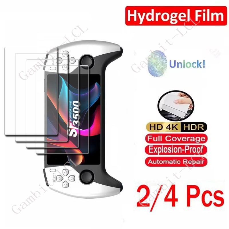 Retro Gaming Console Handheld - 2/4PCS HD ฟิล์มไฮโดรเจลไฮดรอลิกเต็มรูปแบบสำหรับ SF3500 5
