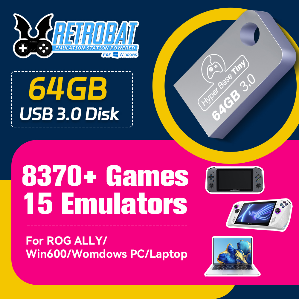 Retro Gaming Emulator - JMachen ฮาร์ดดิสก์เกมแบบพกพา ความจุ 64GB รองรับ USB