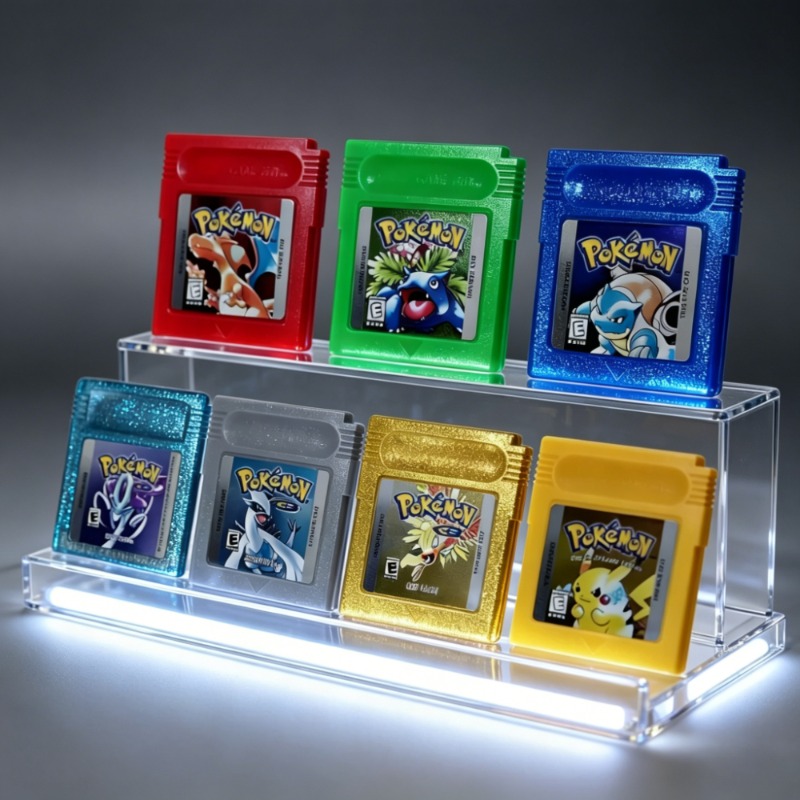 Retro Gaming Pokemon - ตลับเกมโปเกมอน GBC 7 แบบ สีแดง น้ำเงิน