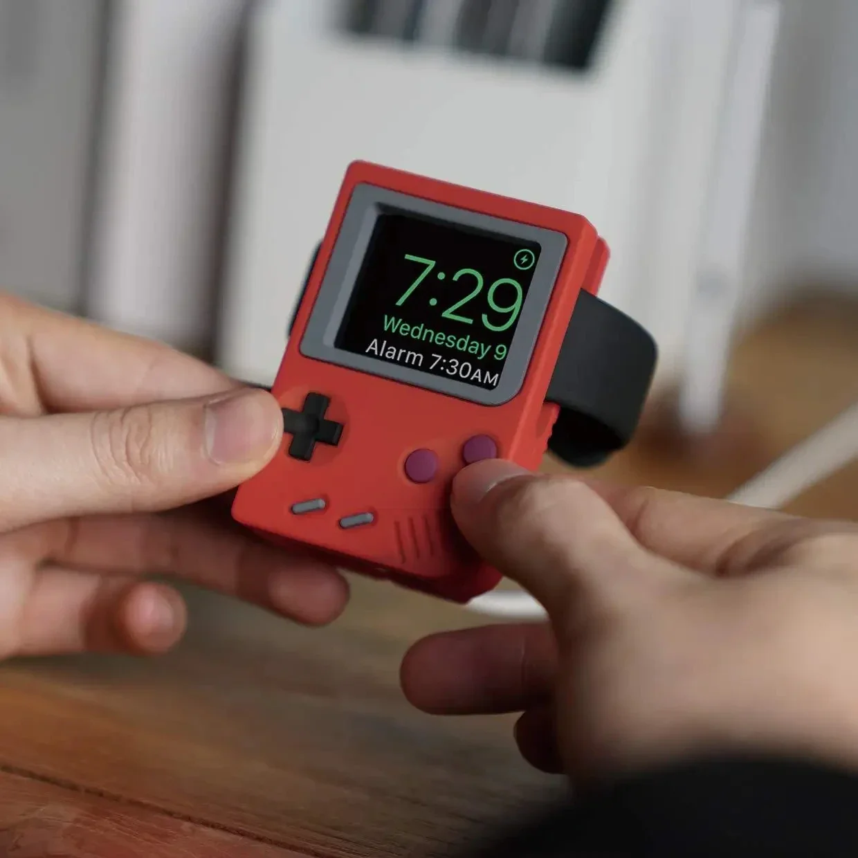 Retro Gaming Machine - แท่นวางซิลิโคนสำหรับที่ชาร์จ IWatch สำหรับ Apple Watch 10