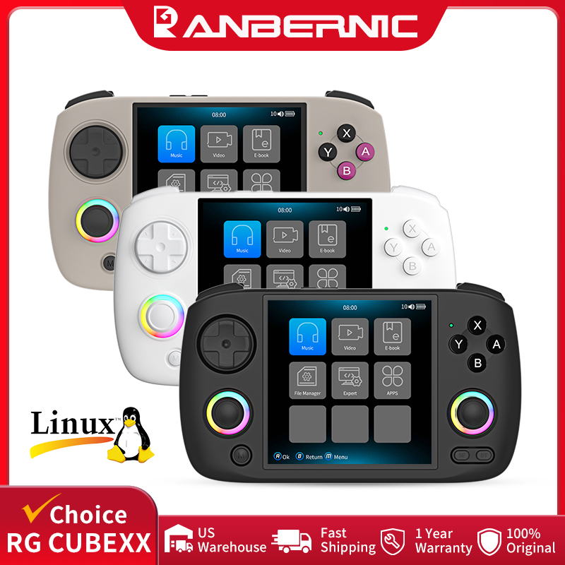 Retro Gaming Console Handheld - เครื่องเล่นเกมพกพา ANBERNIC RG CubeXX หน้าจอ IPS