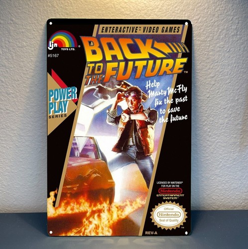 Retro Gaming Videos - แบ็ค ทู เดอะ ฟิวเจอร์ เนส โปสเตอร์โลหะเกมย้อนยุค