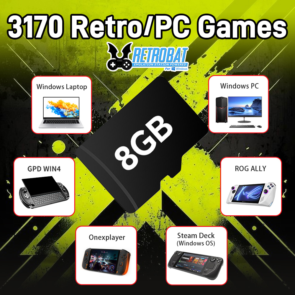 Retro Gaming Space - 8GB เกม TF Card 3170 Retro/เกม