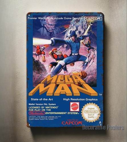 Y1, เมกะแมน เนส โปสเตอร์โลหะเก - Retro Gaming Videos บทวิจารณ์และราคา