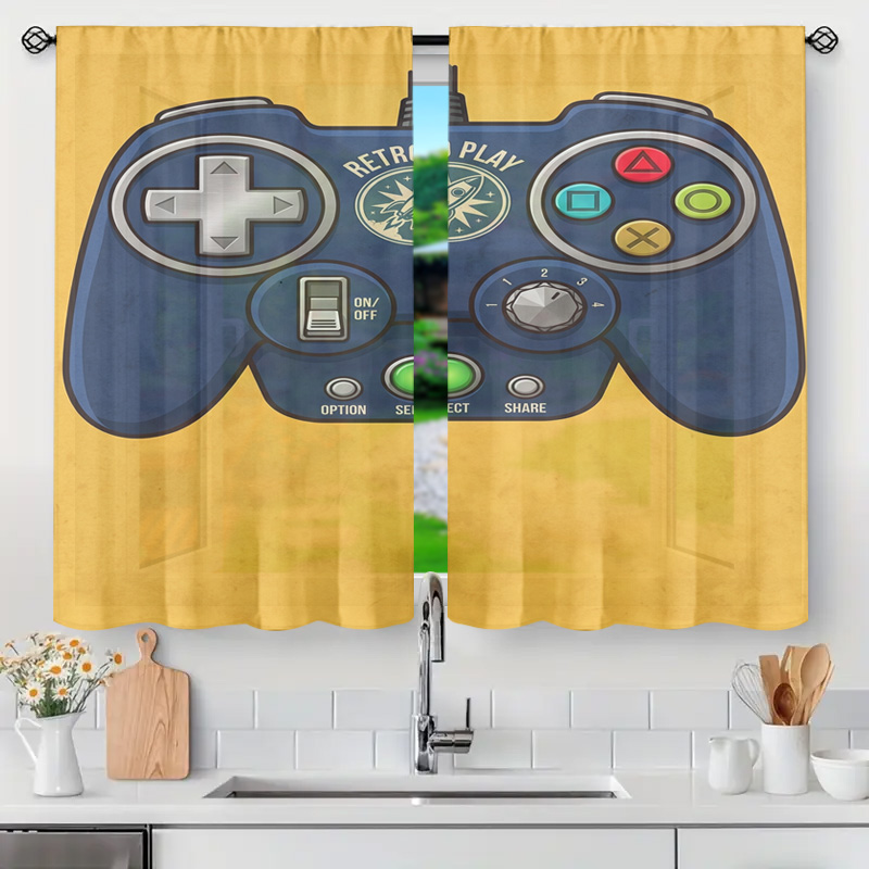 แผงม่านลายคอนโทรลเลอร์เกม ตกแต - Retro Gaming Cafe บทวิจารณ์และราคา