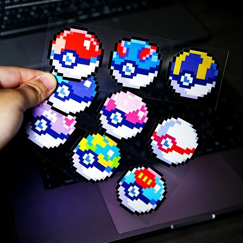 สติกเกอร์ลูกบอลโปเกมอนแบบพิกเซ - Retro Gaming Pokemon บทวิจารณ์และราคา