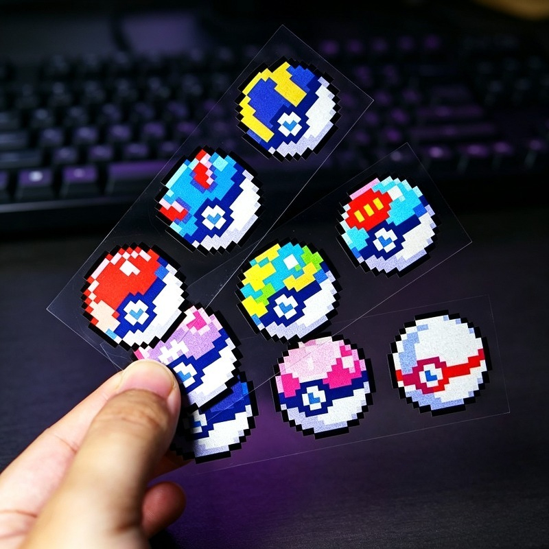 สติกเกอร์ลูกบอลโปเกมอนแบบพิกเซ - Retro Gaming Pokemon บทวิจารณ์และราคา
