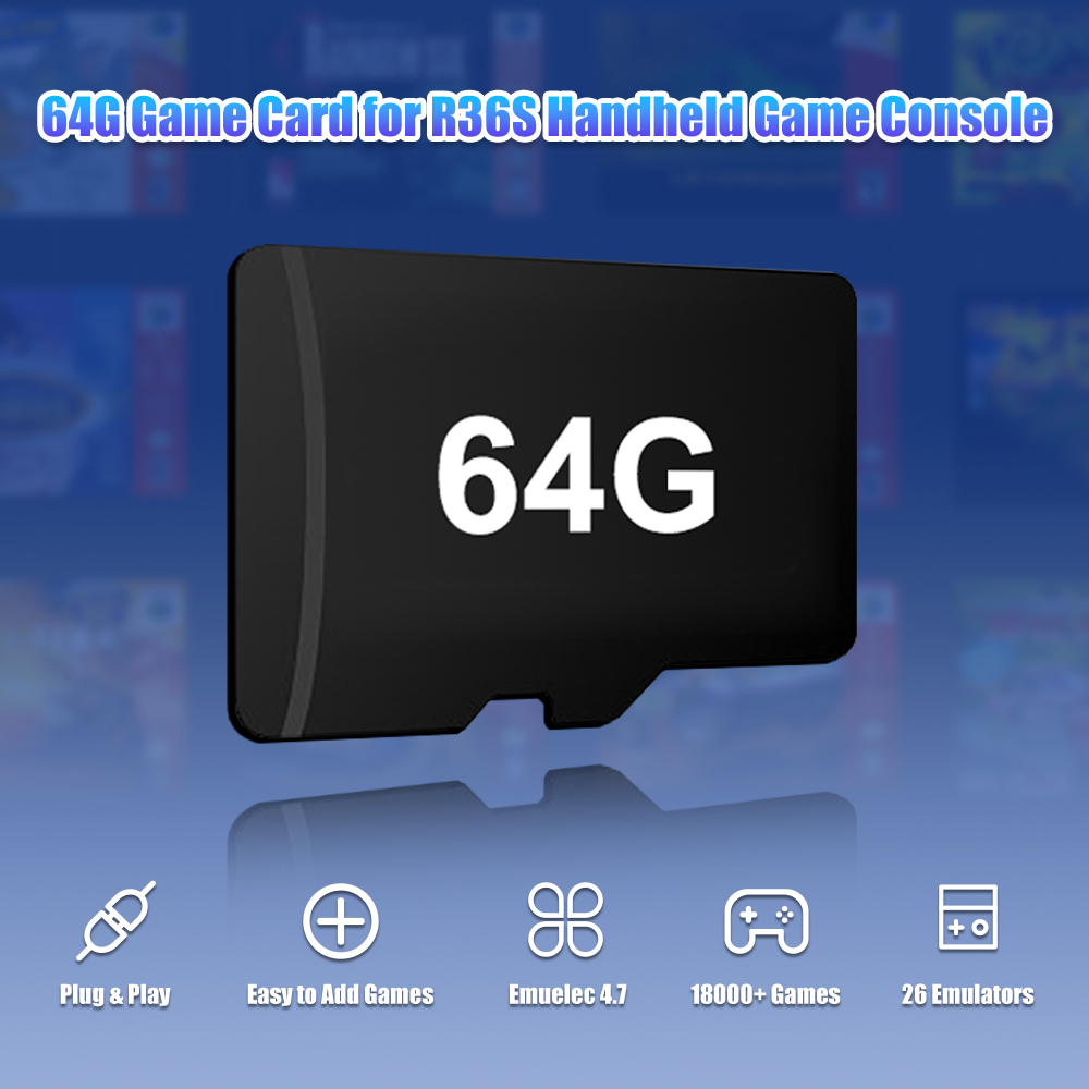 64G เกม TF Card สําหรับ R36S ว - Retro Gaming Console Handheld บทวิจารณ์และราคา