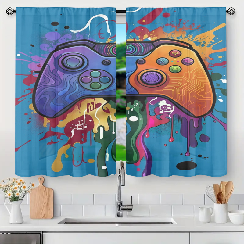 ม่านตกแต่งห้องสไตล์เรโทร ลายวิ - Retro Gaming Cafe บทวิจารณ์และราคา