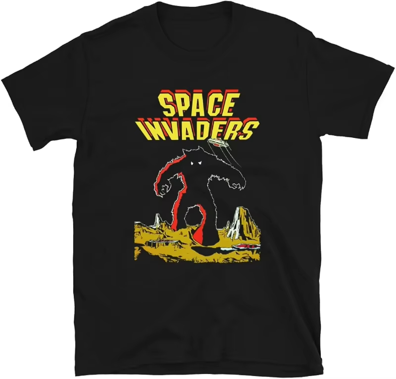 เสื้อยืดลายเกม Galaga สไตล์เรโ - Gaming Retro Arcade บทวิจารณ์และราคา