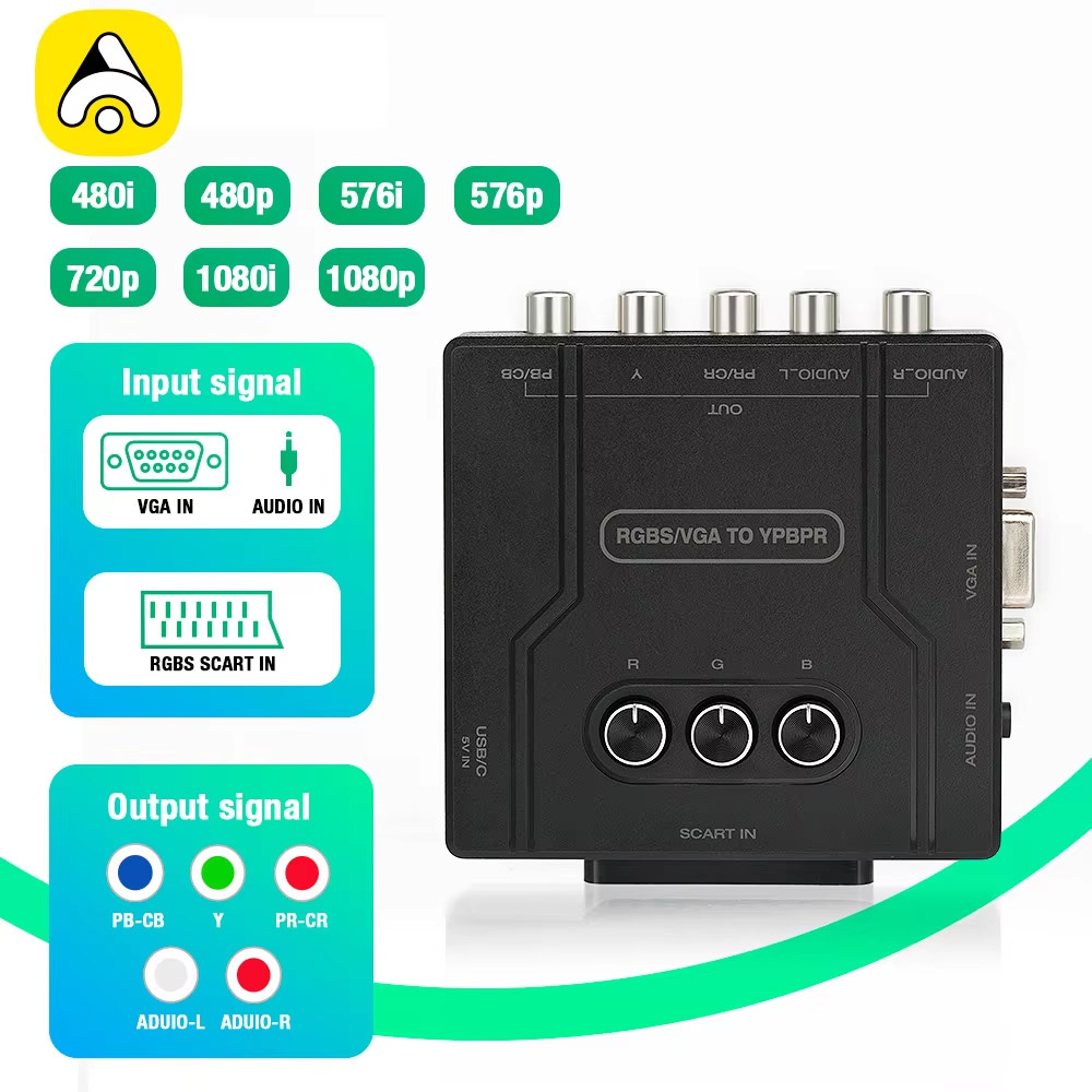 RGBS VGA TO YPBPR ตัวแปลงสัญญา - Retro Gaming Machine บทวิจารณ์และราคา